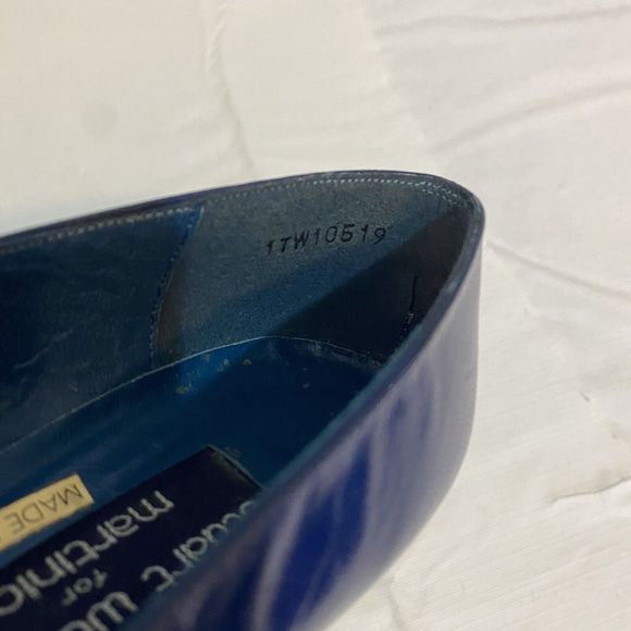 Stuart Weitzman Martinique Wedge Shoes Size 6B Vintage Blue RARE NWT - Picture 11 of 14